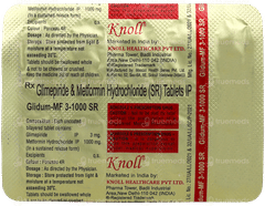 Glidum Mf 3-1000 Sr Tablet 10 Glidum Mf 3-1000 Sr Tablet 10